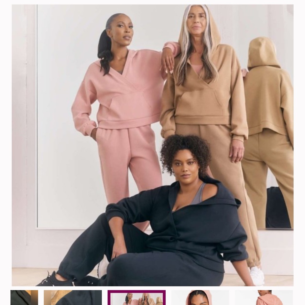 π¨π¦ Joe Fresh x Sasha Exeter mocha super soft active crop hoodie, women size M - Picture 15 of 15